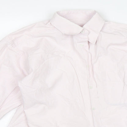 Mens UK Collar Size 14.5 IQ Smart Pink  Dress Shirt
