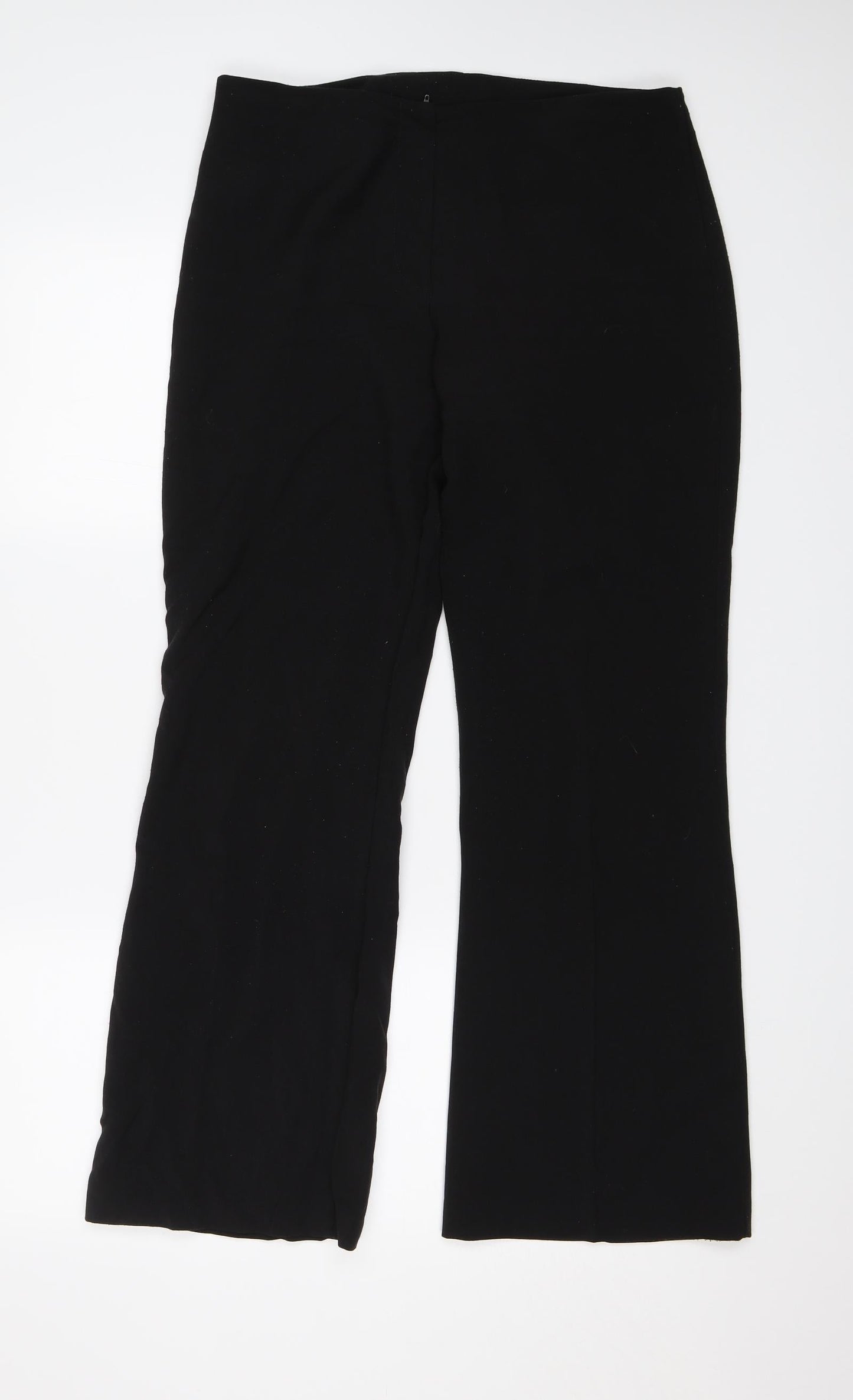 Womens UK Size 10 Preworn Regular Fit Dress Pants Black Trousers