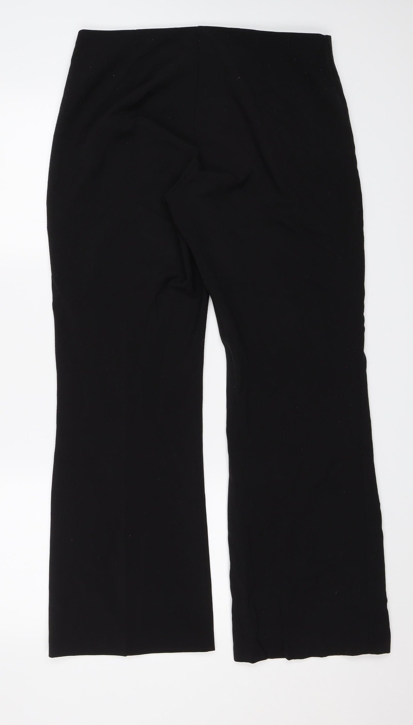 Womens UK Size 10 Preworn Regular Fit Dress Pants Black Trousers