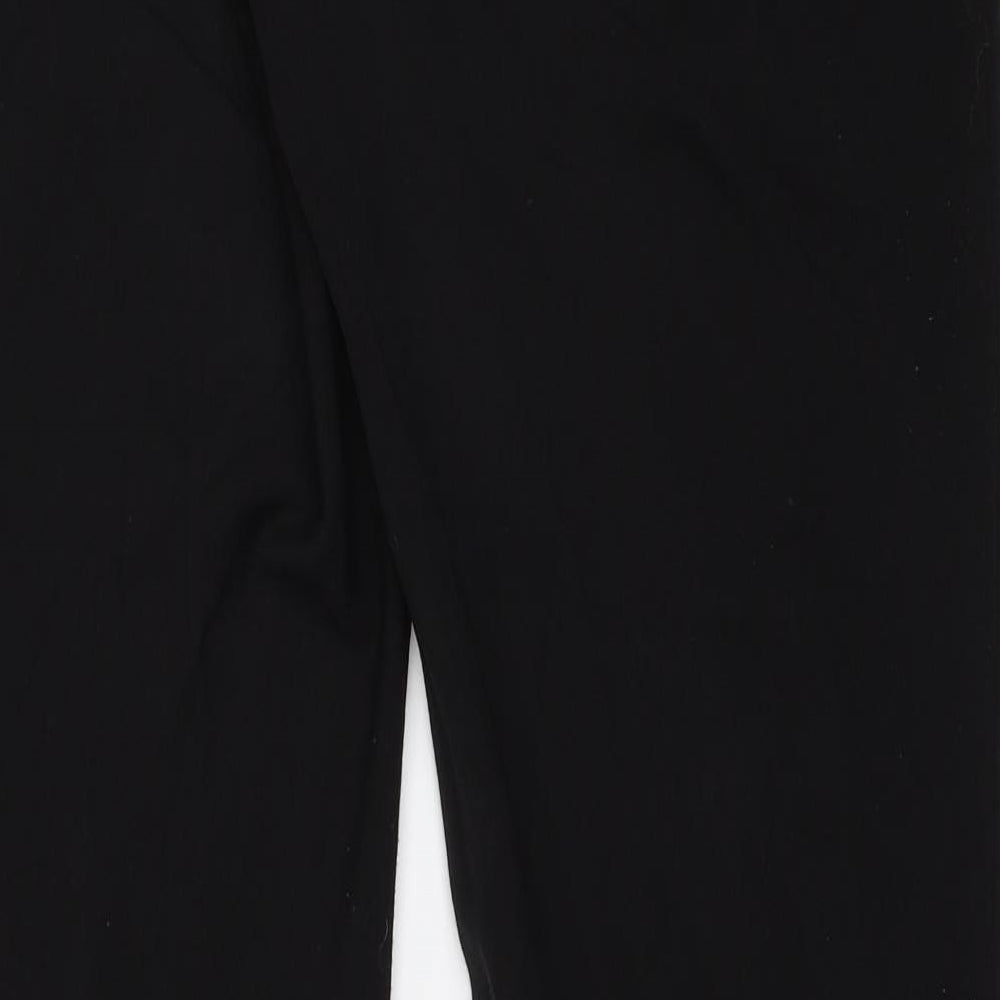 Womens UK Size 10 Preworn Regular Fit Dress Pants Black Trousers