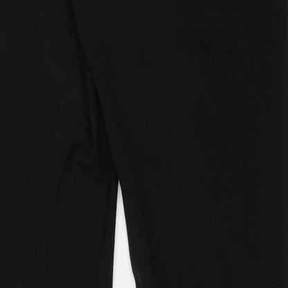 Womens UK Size 10 Preworn Regular Fit Dress Pants Black Trousers