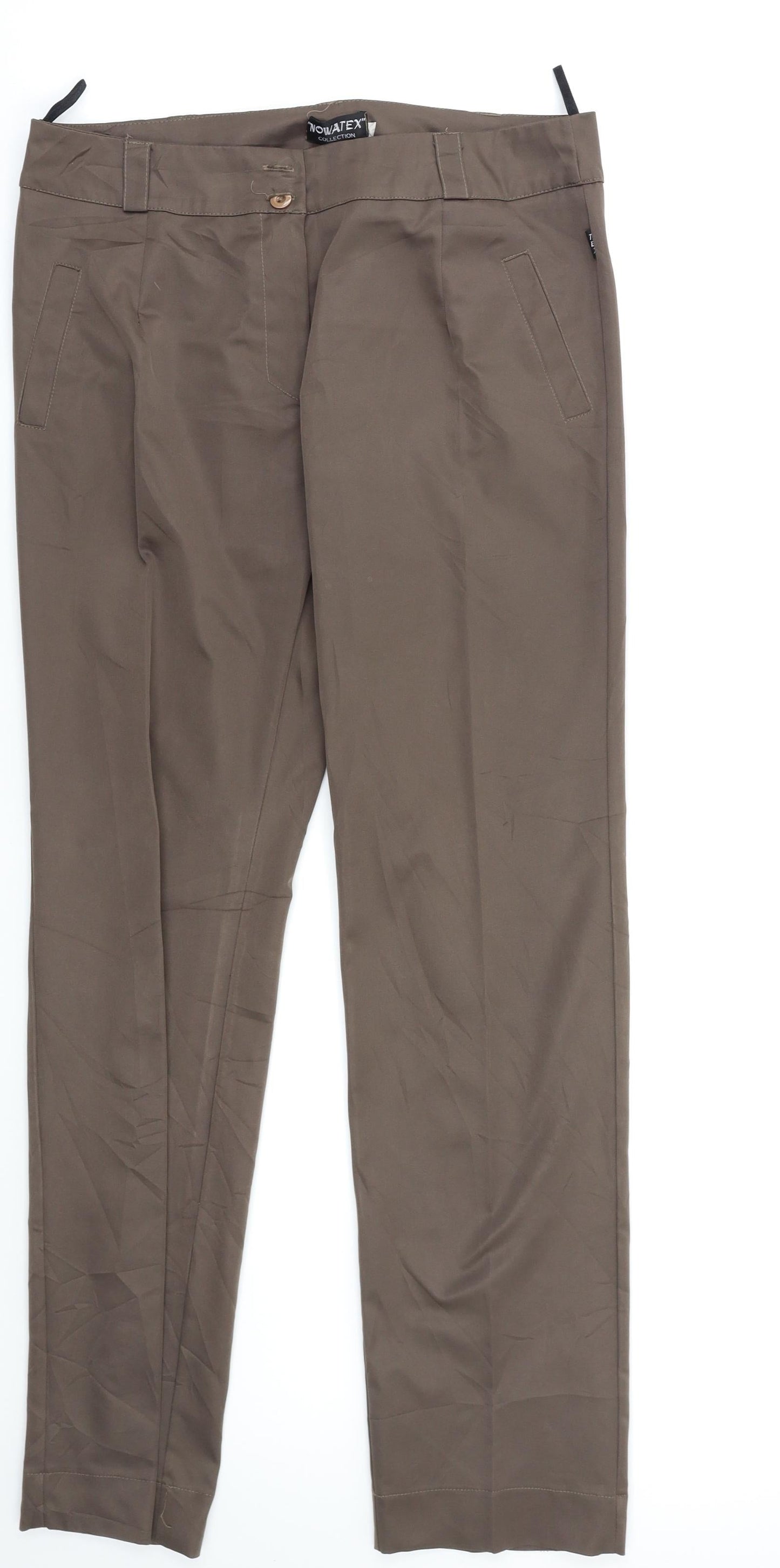 NOWATEX Womens Brown   Dress Pants Trousers Size 14 L26 in