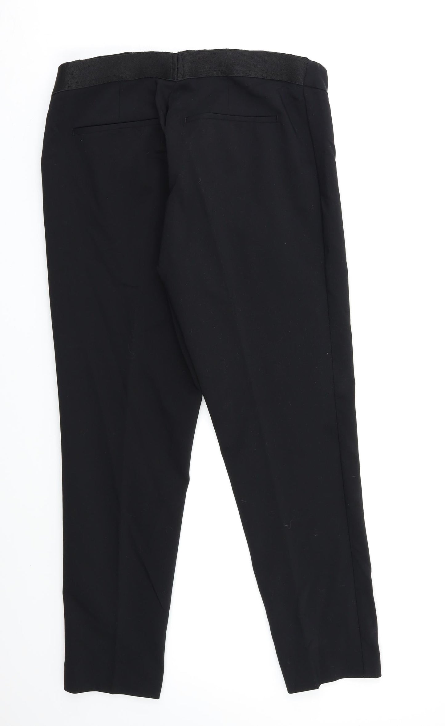 Womens UK Size 14 Preworn Regular Fit Dress Pants Black Trousers