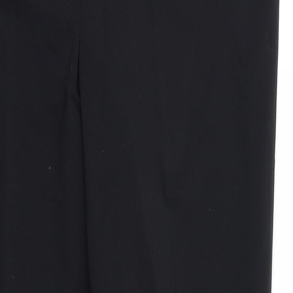 Womens UK Size 14 Preworn Regular Fit Dress Pants Black Trousers