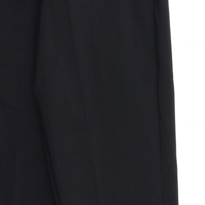 Womens UK Size 14 Preworn Regular Fit Dress Pants Black Trousers