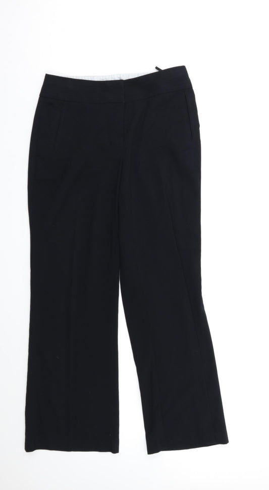 Womens UK Size 10 M&S Regular Fit Dress Pants Black Trousers