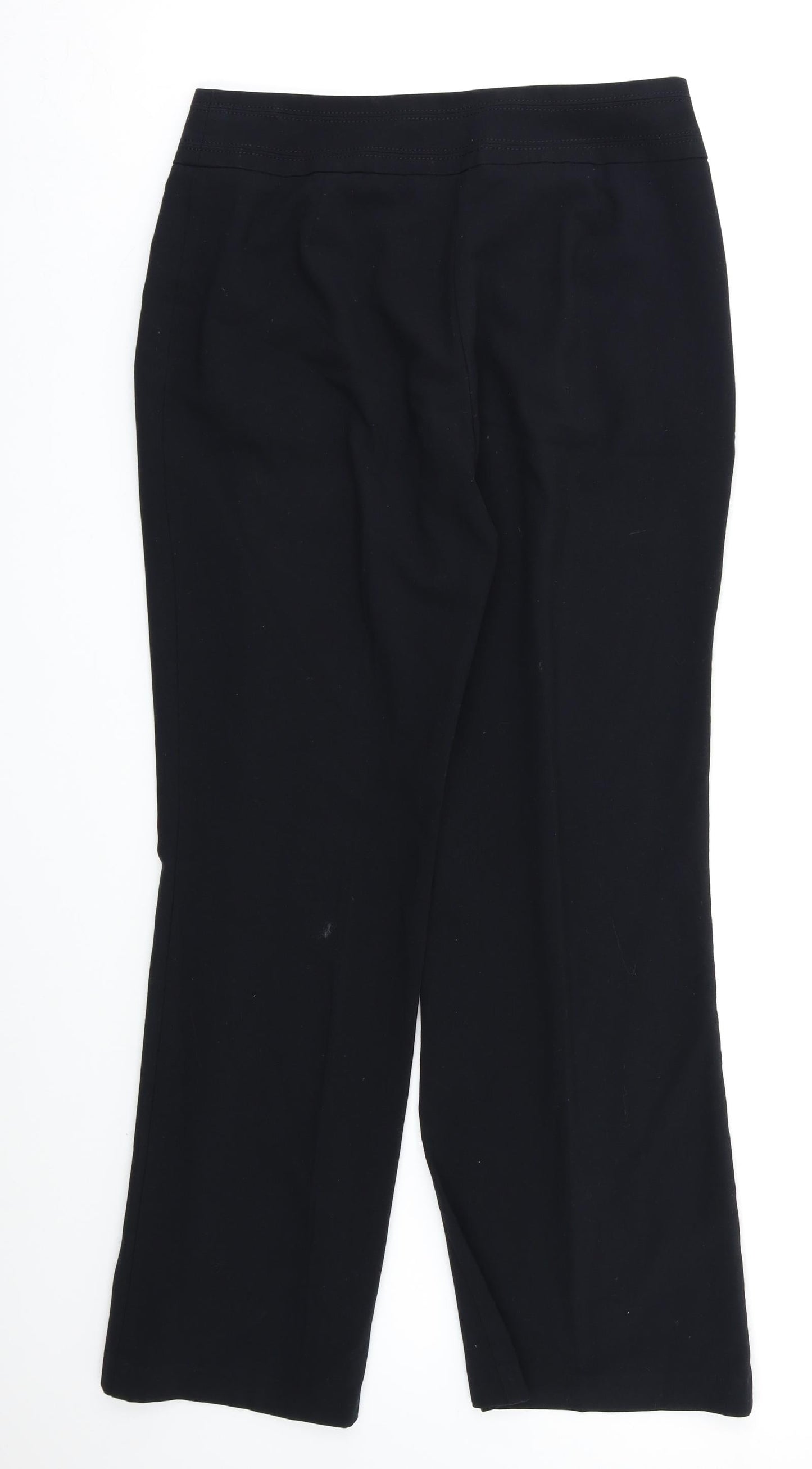 Womens UK Size 10 M&S Regular Fit Dress Pants Black Trousers