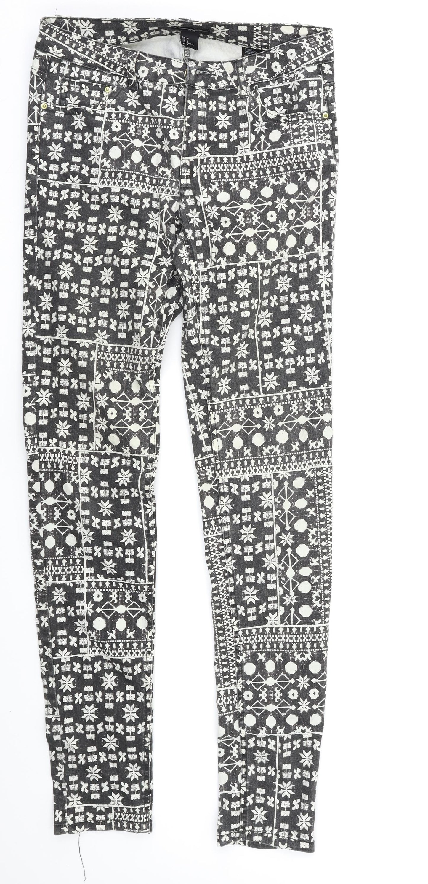 Womens UK Size 10 H&M Regular Fit Jegging Multicoloured Jeans
