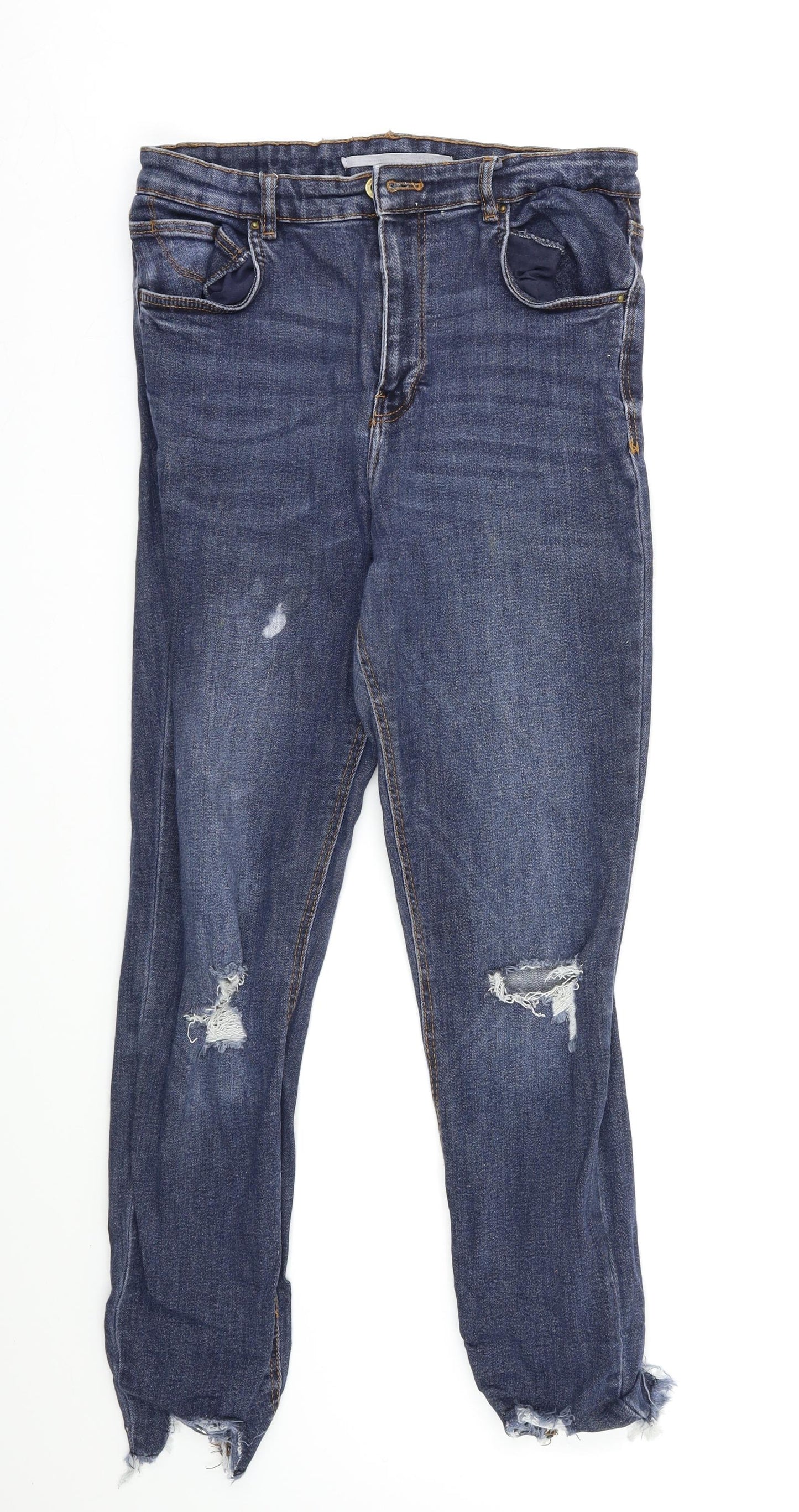 Zara Womens Blue   Straight Jeans Size 8 L28 in