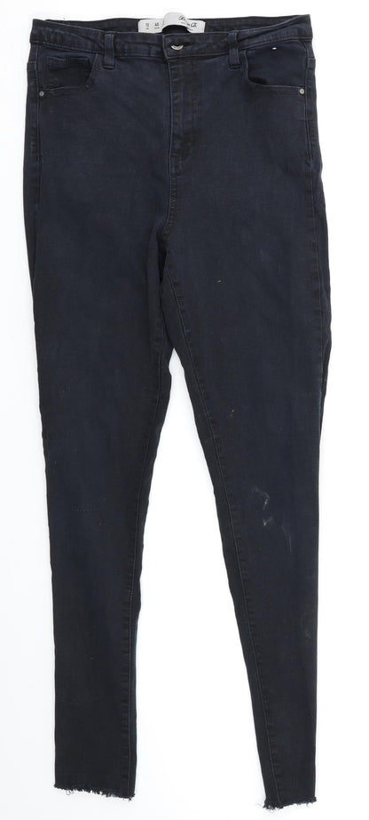 Denim & Co. Womens Black   Skinny Jeans Size 12 L29 in