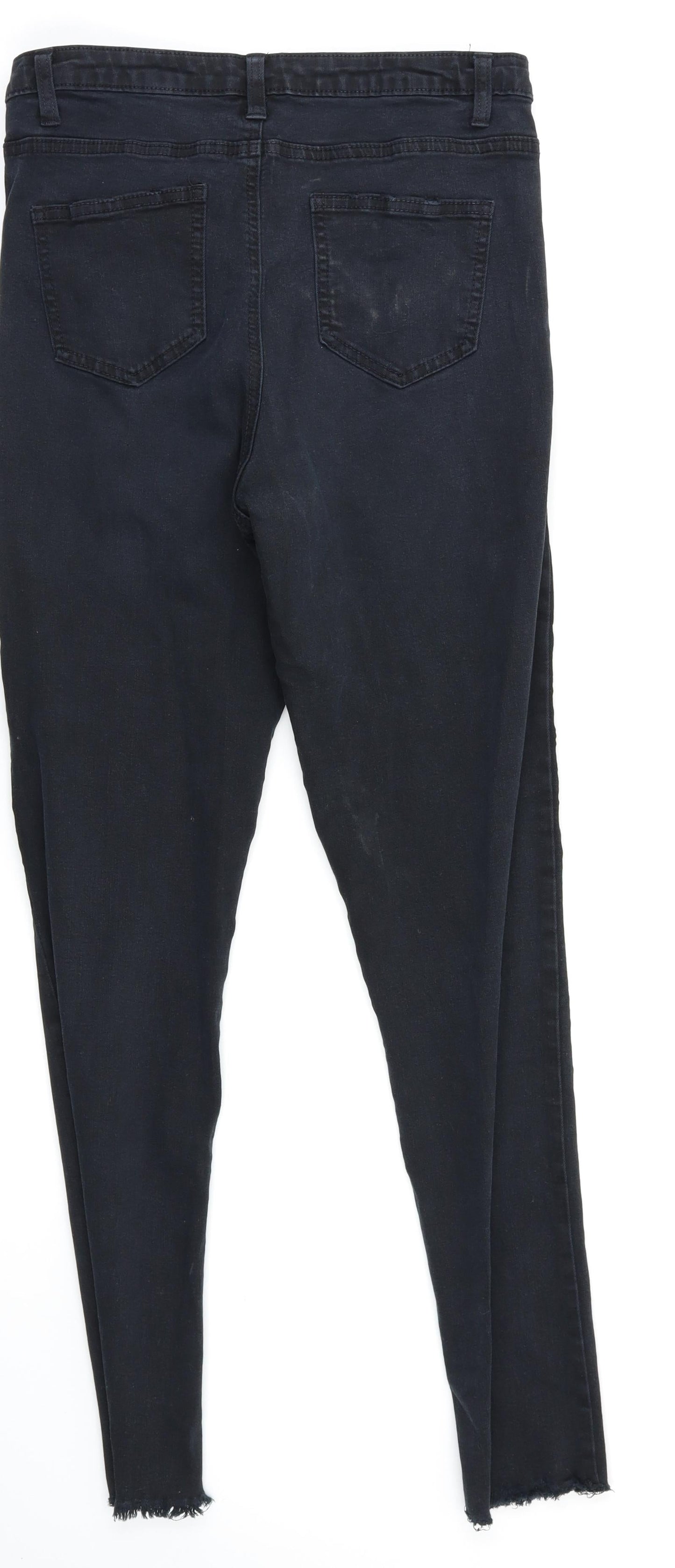 Denim & Co. Womens Black   Skinny Jeans Size 12 L29 in