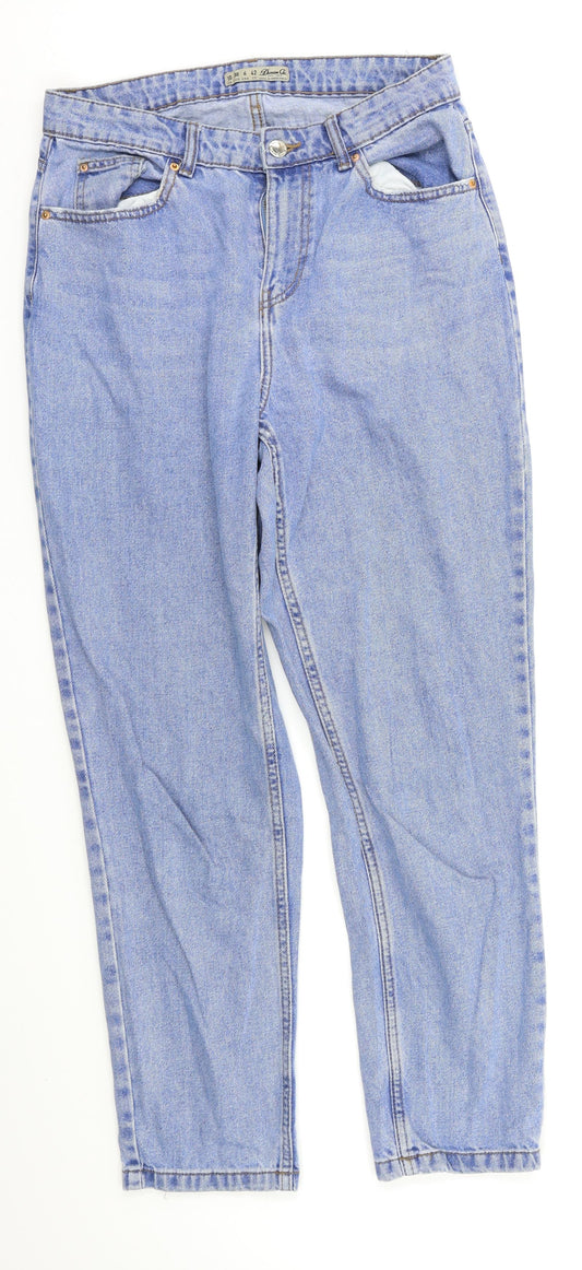 Denim & Co. Womens Blue   Straight Jeans Size 10 L26 in
