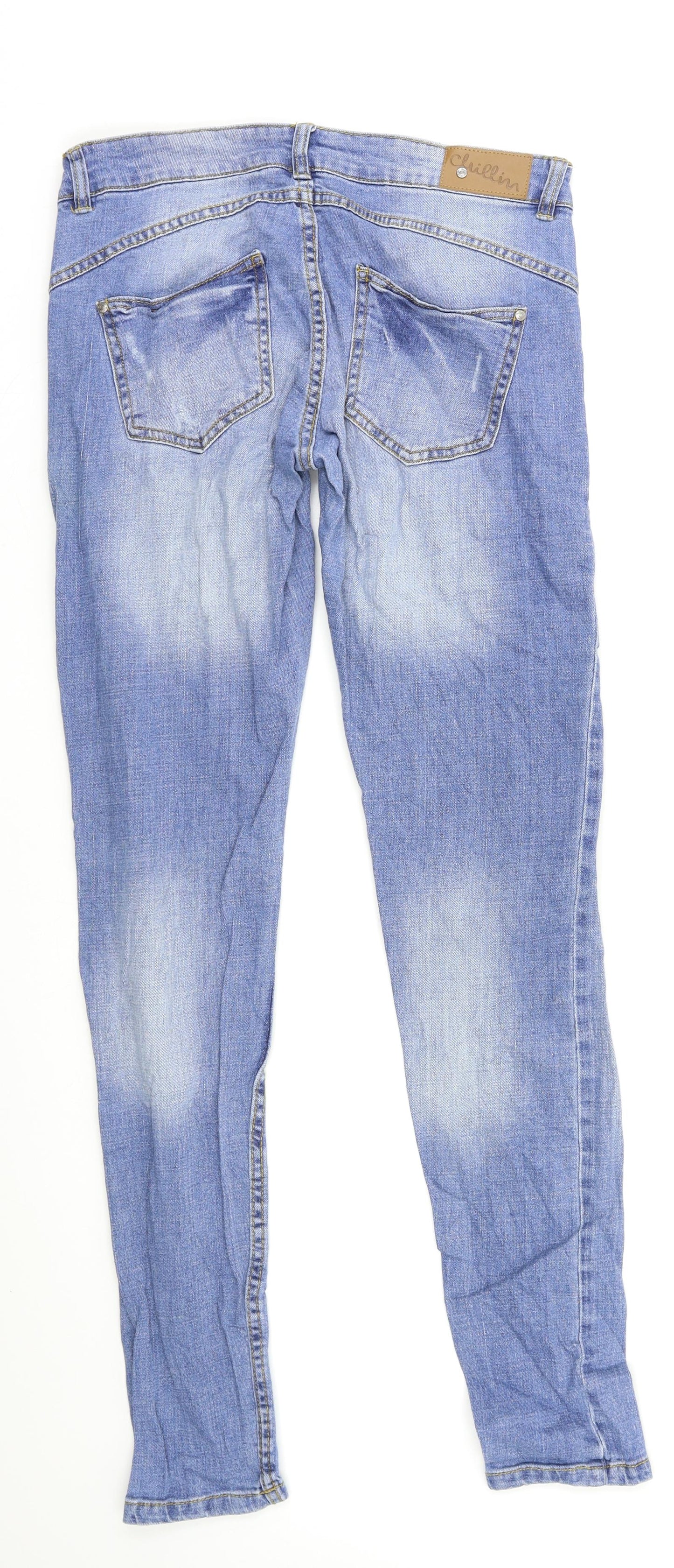 Womens UK Size 10 Preworn Regular Fit Skinny Blue Jeans