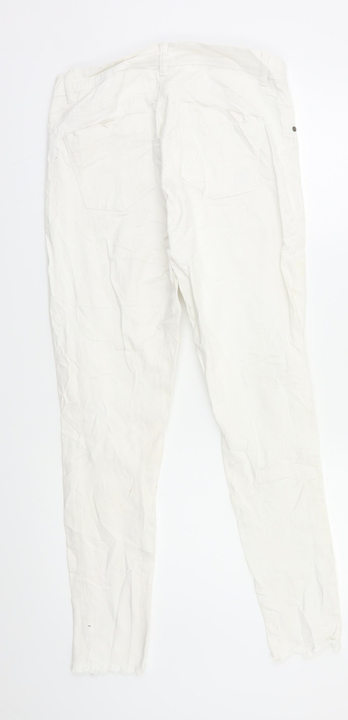 Womens UK Size 8 Prew Regular Fit Skinny White Jeans