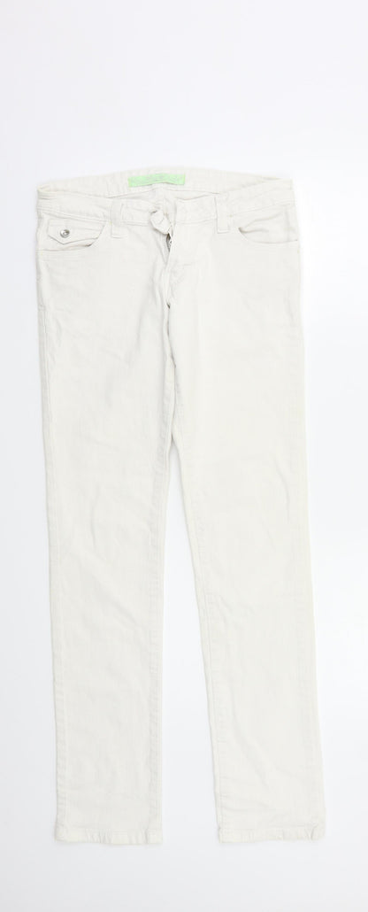 miss Apt Womens White   Straight Jeans Size 8 L27 in