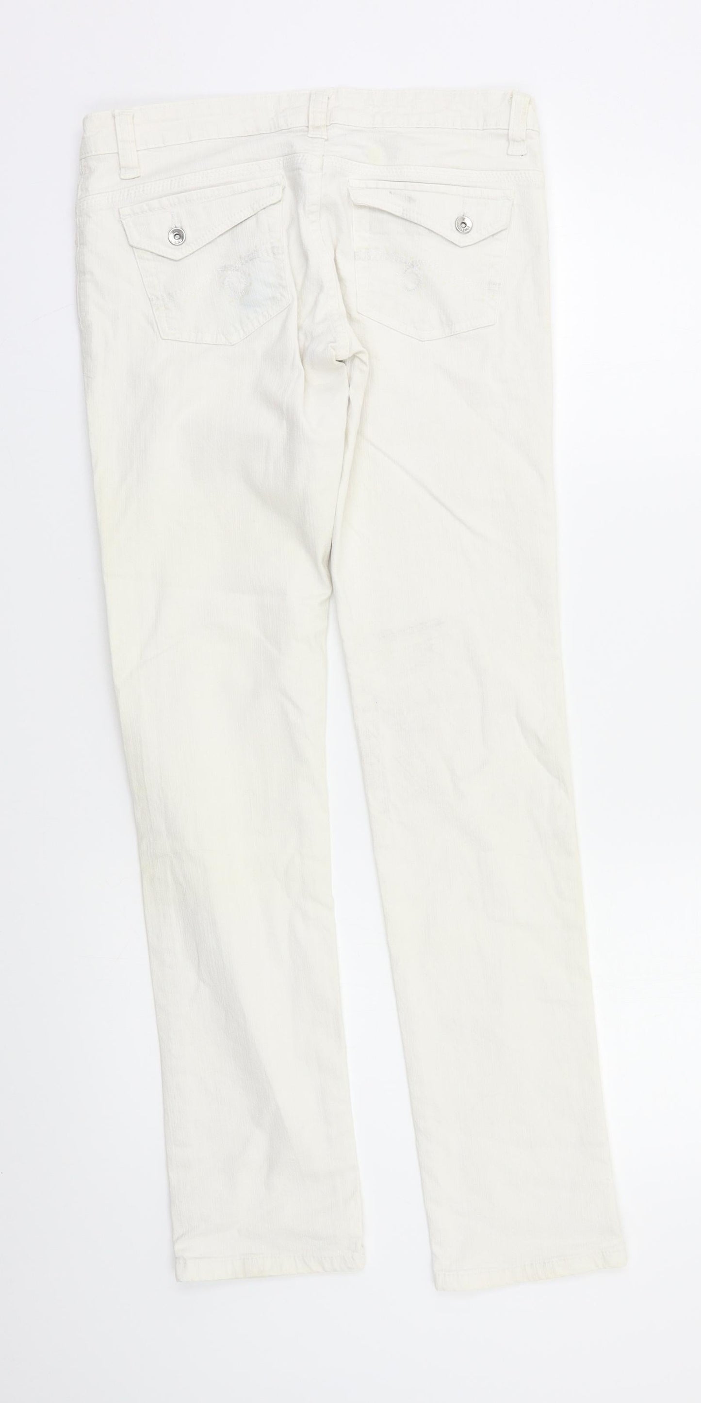miss Apt Womens White   Straight Jeans Size 8 L27 in