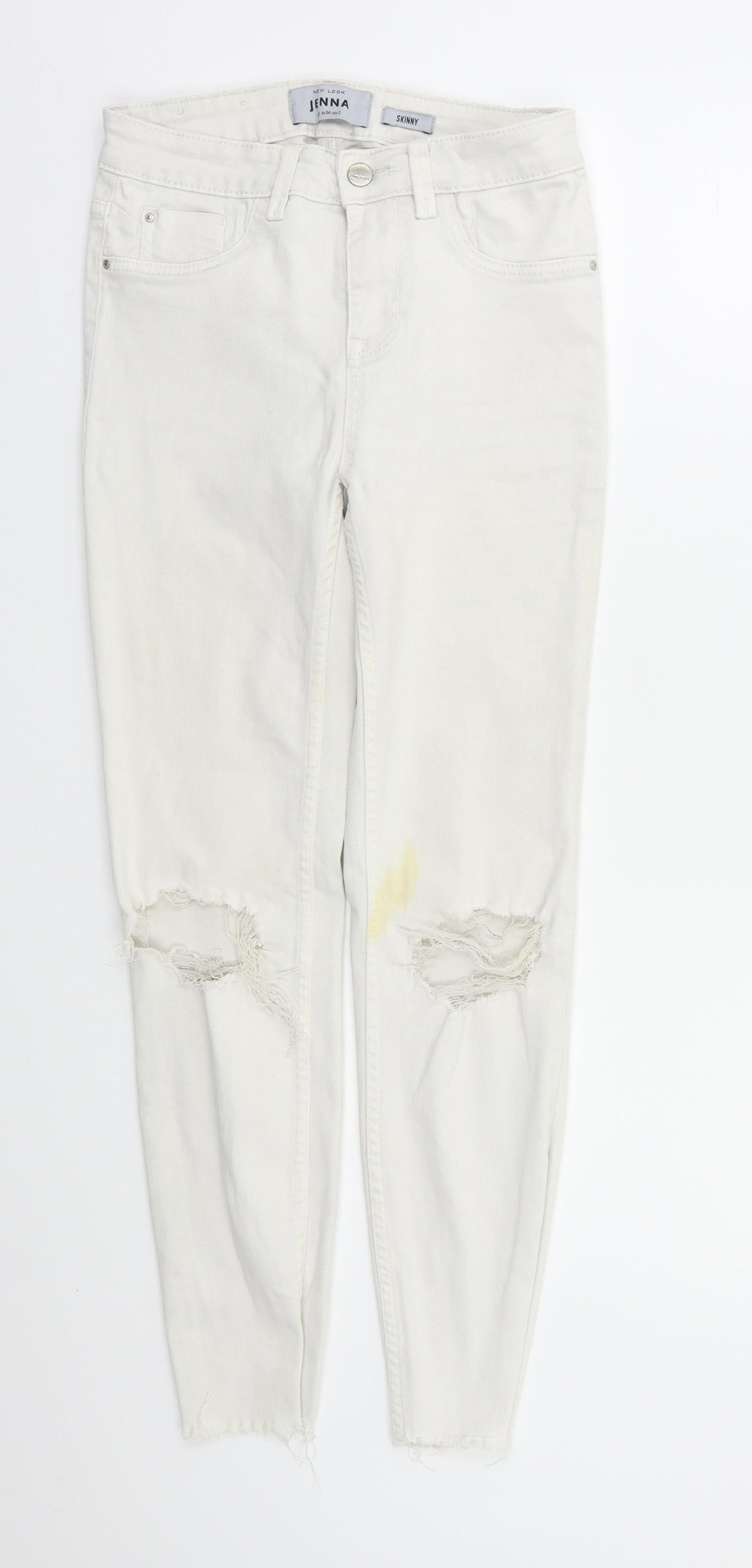 New Look Womens White   Skinny Jeans Size 6 L26 in