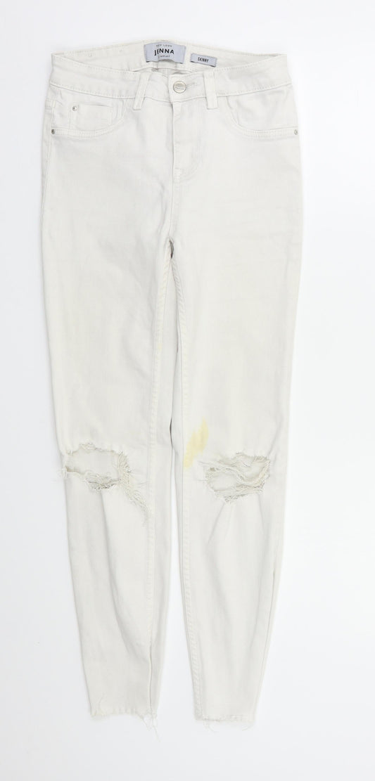 New Look Womens White   Skinny Jeans Size 6 L26 in
