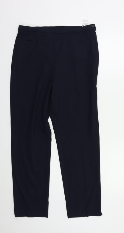 Womens UK Size 14 M&S Regular Fit Dress Pants Black Trousers