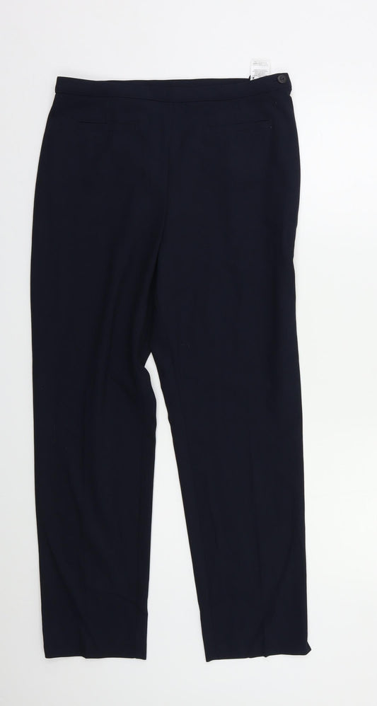 Womens UK Size 14 M&S Regular Fit Dress Pants Black Trousers
