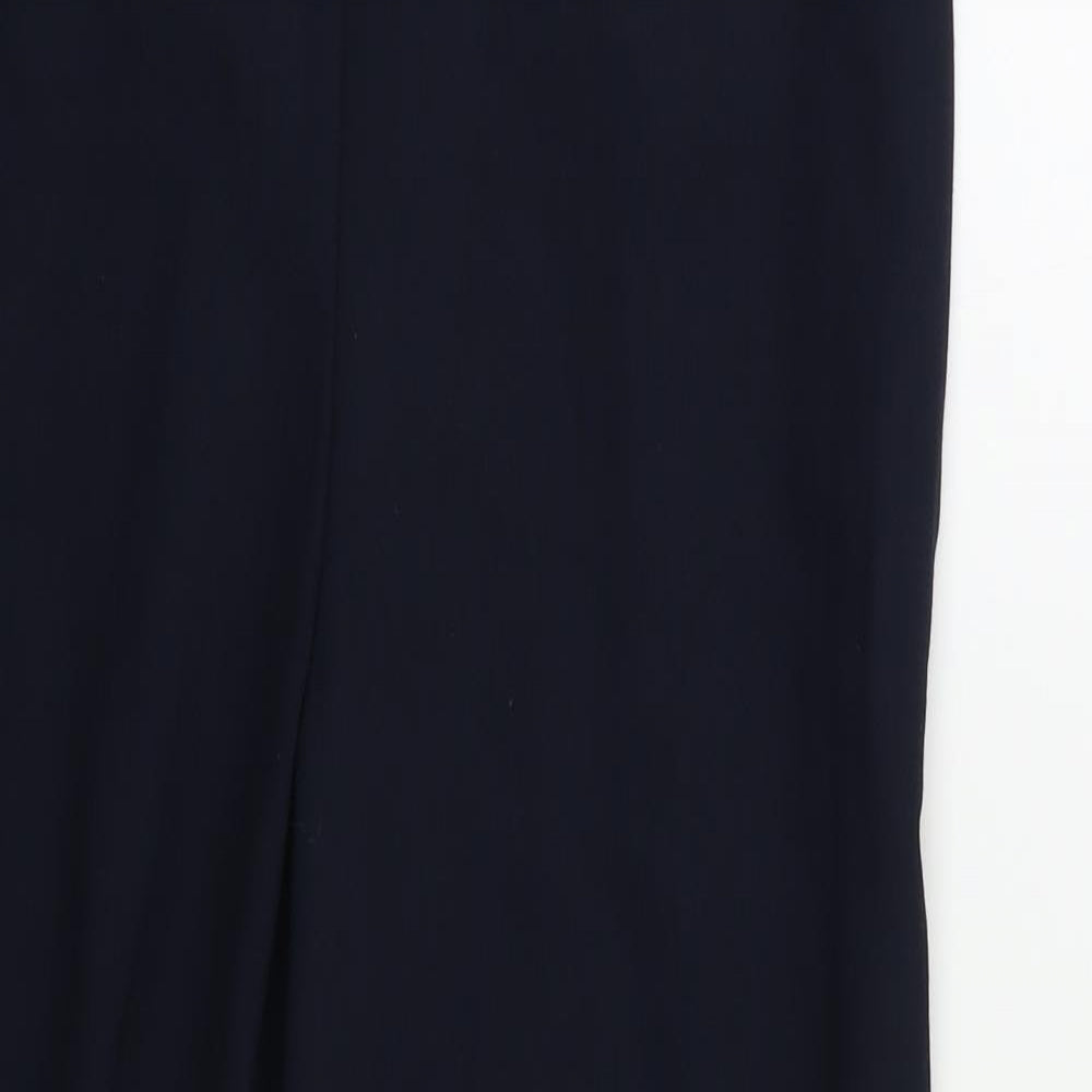 Womens UK Size 14 M&S Regular Fit Dress Pants Black Trousers