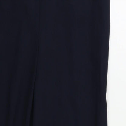 Womens UK Size 14 M&S Regular Fit Dress Pants Black Trousers
