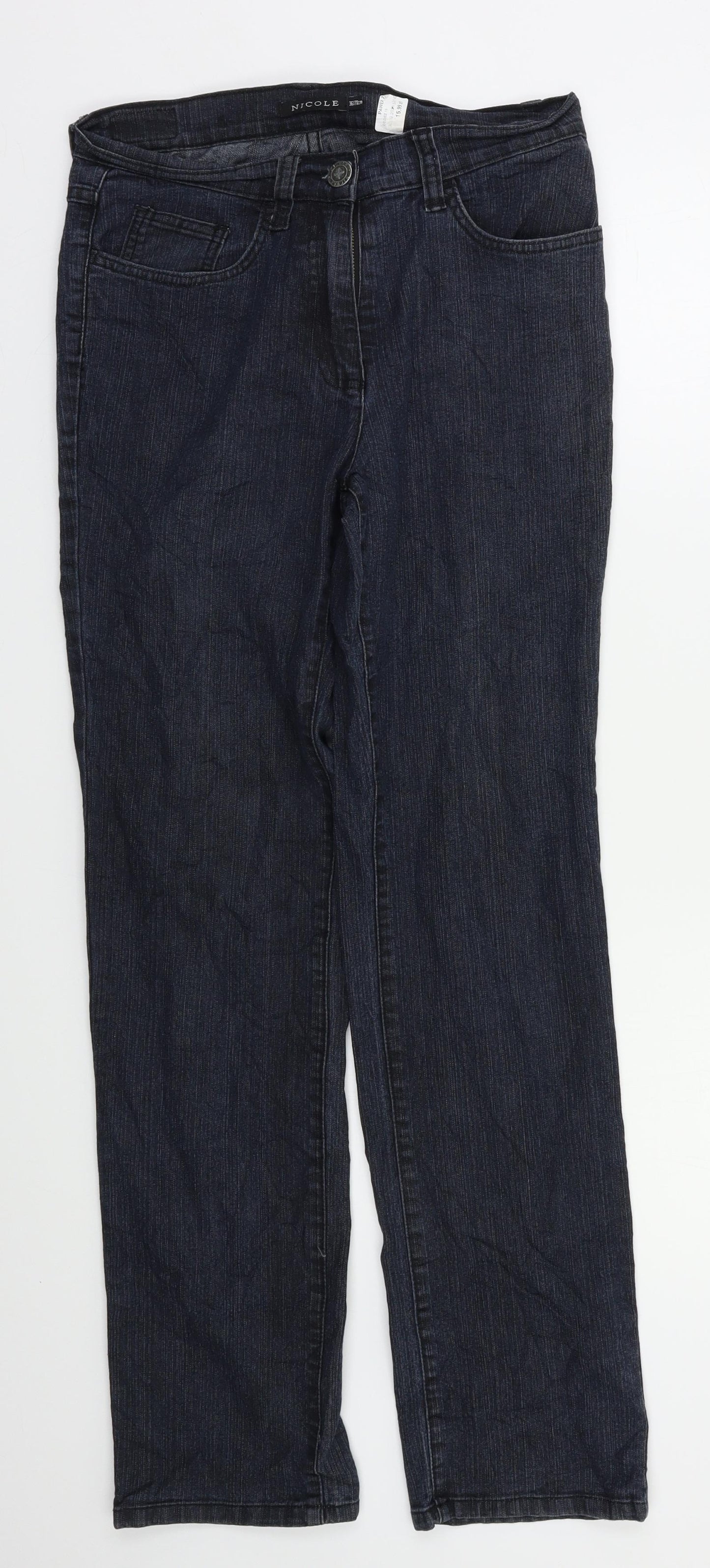 Nicole Womens Grey   Straight Jeans Size 10 L30 in