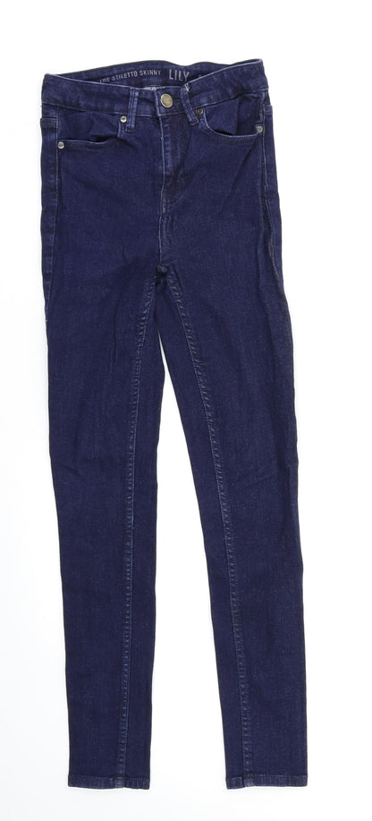 Lily Womens Blue   Skinny Jeans Size 8 L28 in