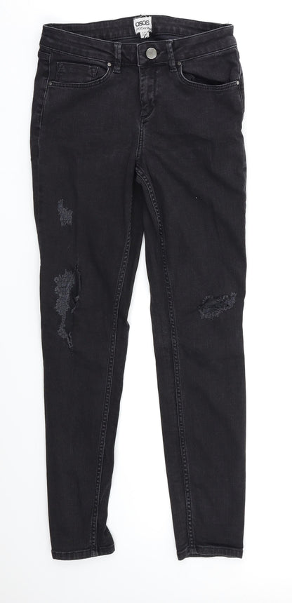 ASOS Womens Black   Skinny Jeans Size 8 L28 in