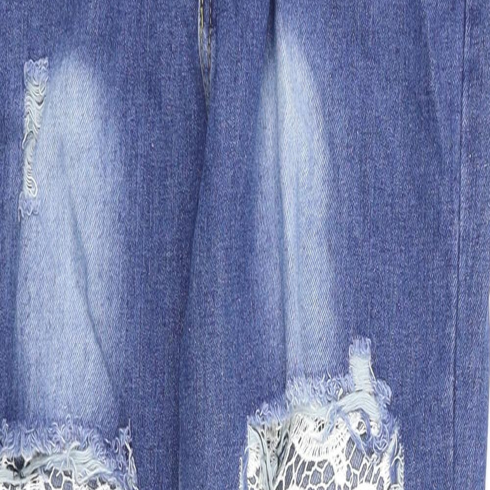 Womens UK Size 10 Preworn Regular Fit Straight Blue Jeans
