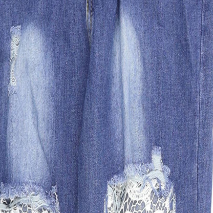 Womens UK Size 10 Preworn Regular Fit Straight Blue Jeans