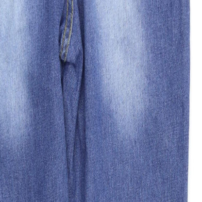 Womens UK Size 10 Preworn Regular Fit Straight Blue Jeans