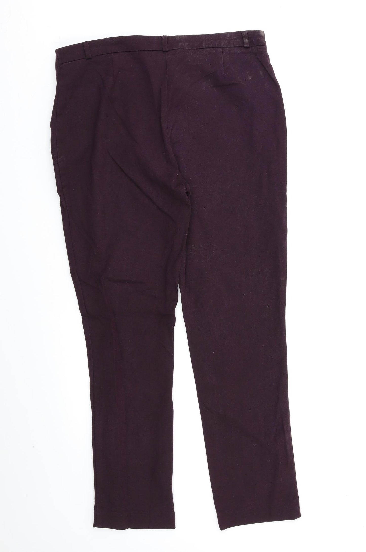 Womens UK Size 10 F&F Regular Fit Dress Pants Purple Trousers