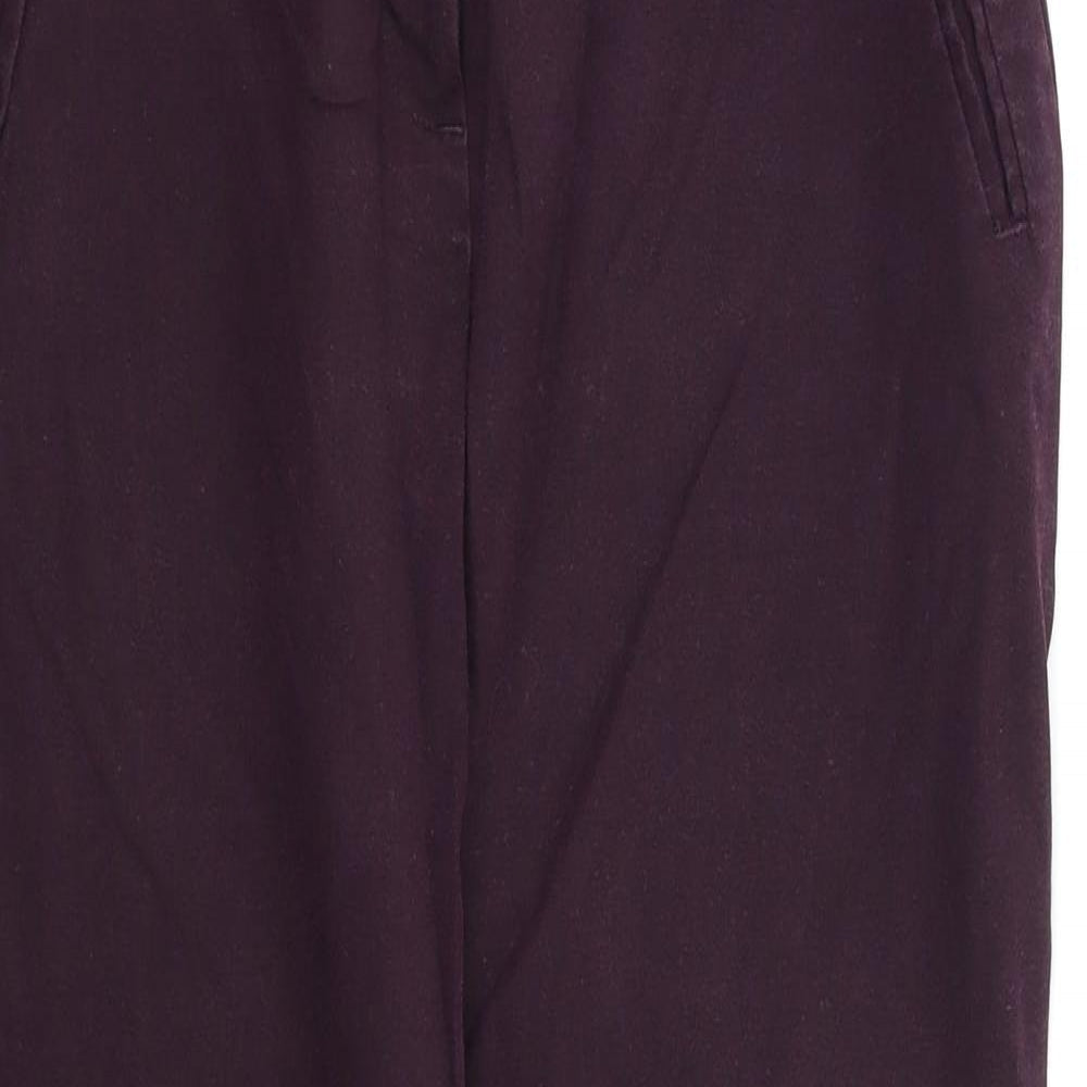 Womens UK Size 10 F&F Regular Fit Dress Pants Purple Trousers