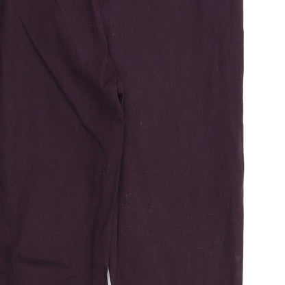 Womens UK Size 10 F&F Regular Fit Dress Pants Purple Trousers