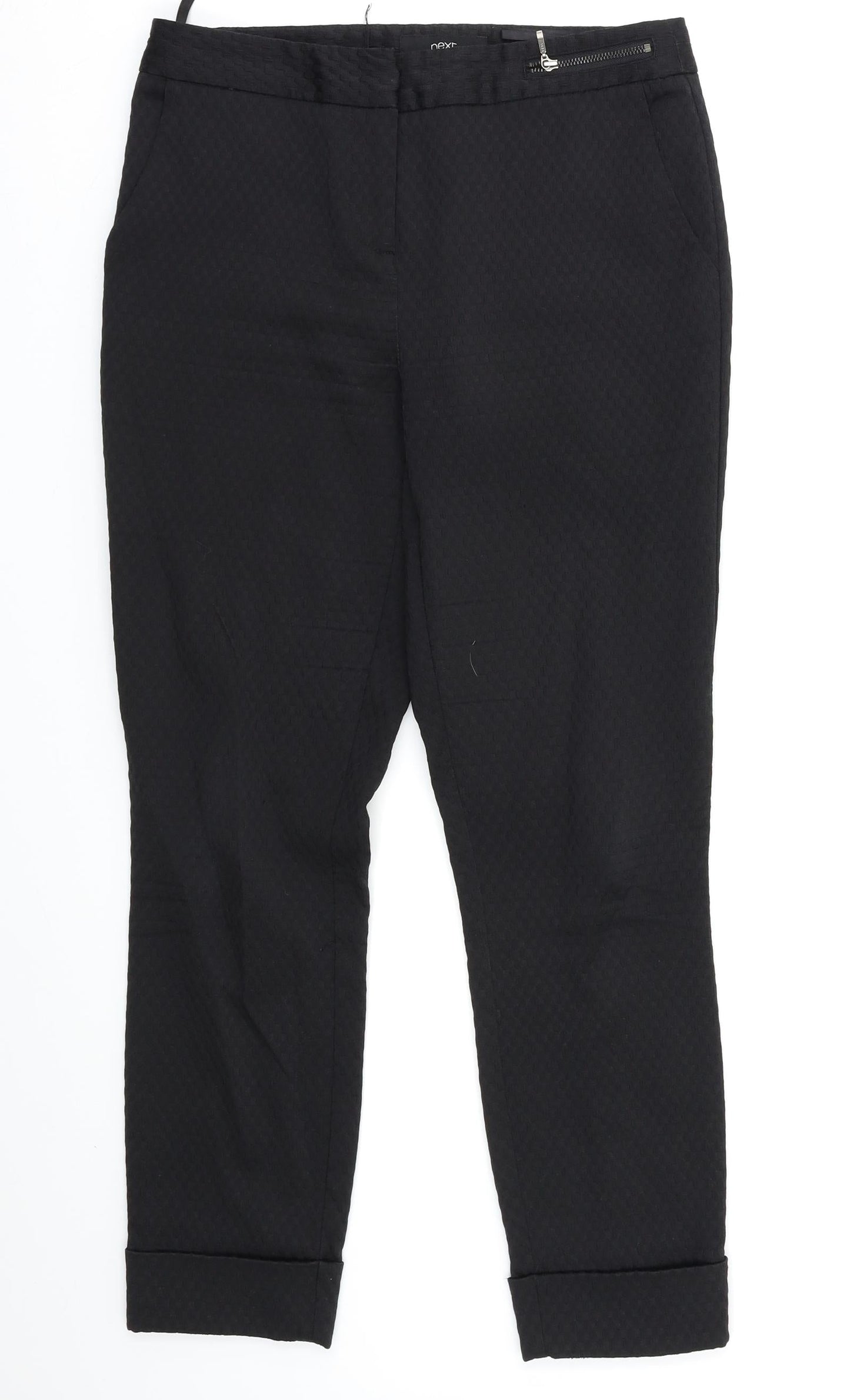 Womens UK Size 8 NEXT Regular Fit Dress Pants Black Trousers