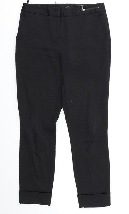 Womens UK Size 8 NEXT Regular Fit Dress Pants Black Trousers