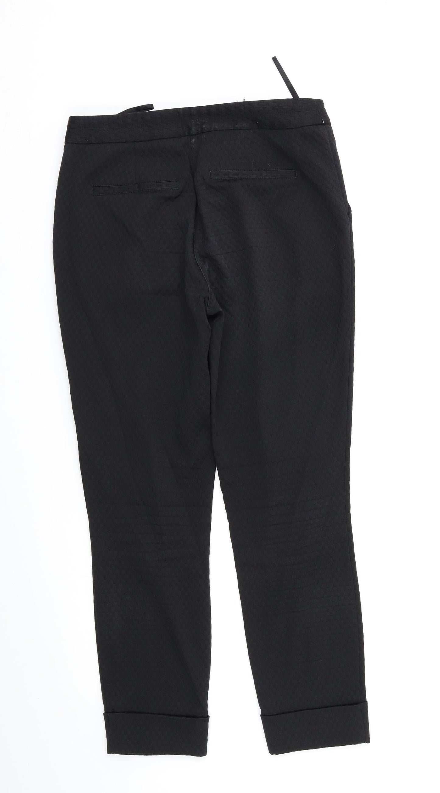 Womens UK Size 8 NEXT Regular Fit Dress Pants Black Trousers