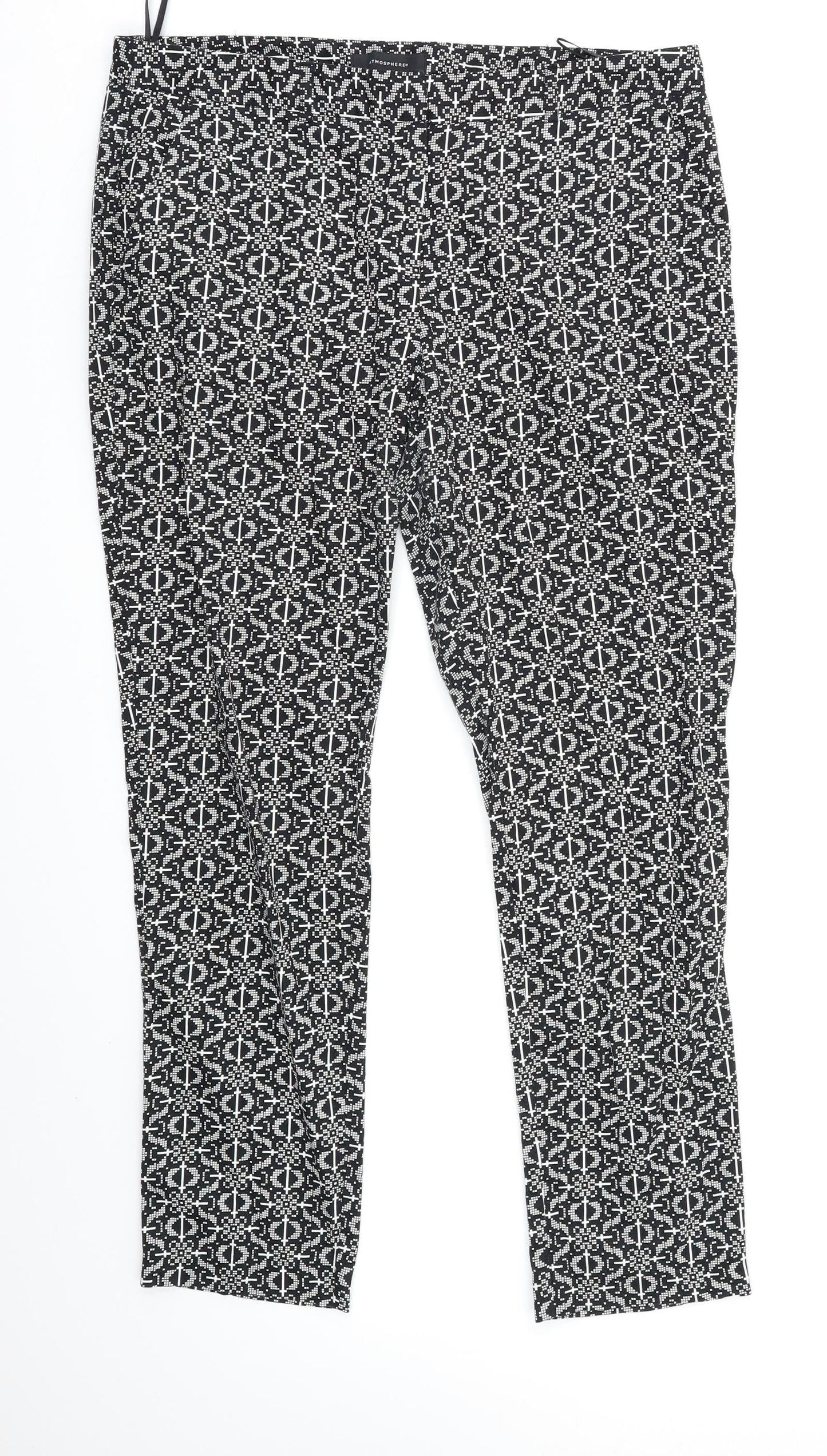 Womens UK Size 12 Atmosphere Regular Fit  Black Trousers