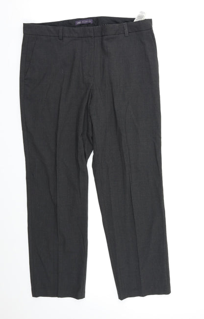 Womens UK Size 16 M&S Regular Fit Dress Pants Grey Trousers