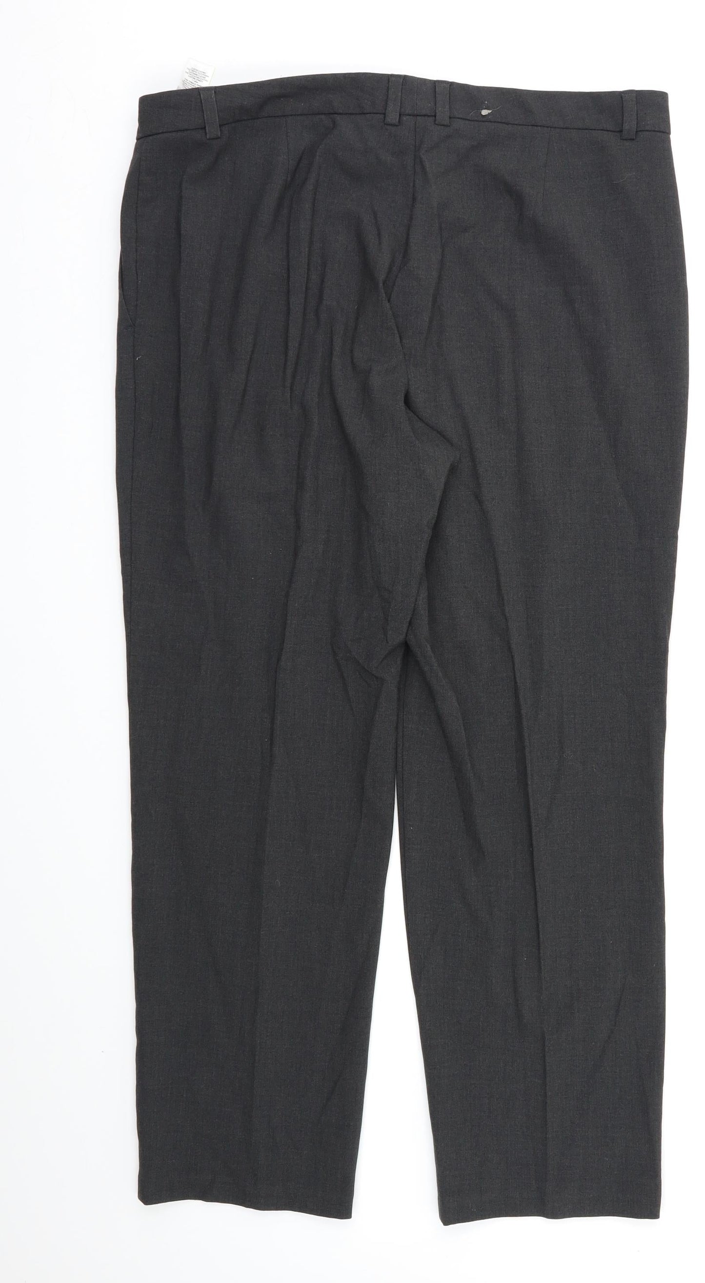 Womens UK Size 16 M&S Regular Fit Dress Pants Grey Trousers