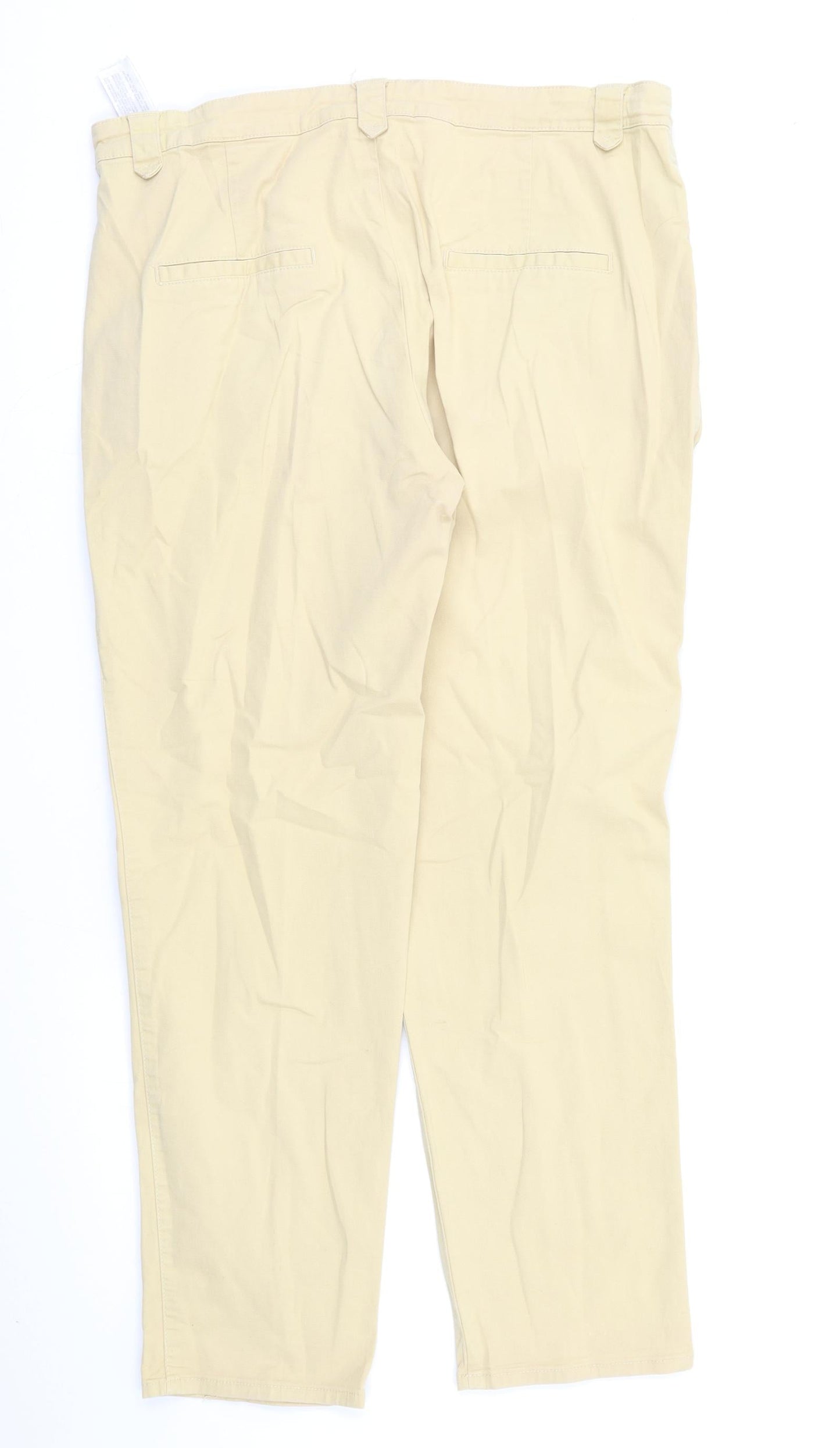 Womens UK Size 14 Zara Regular Fit  Beige Trousers