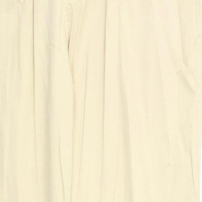 Womens UK Size 14 Zara Regular Fit  Beige Trousers