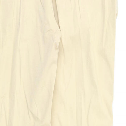 Womens UK Size 14 Zara Regular Fit  Beige Trousers