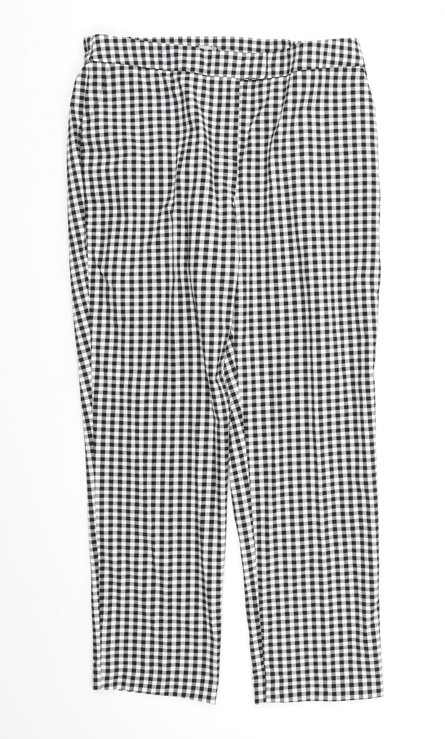 Simply Be Womens Beige Check  Trousers  Size 14 L27 in