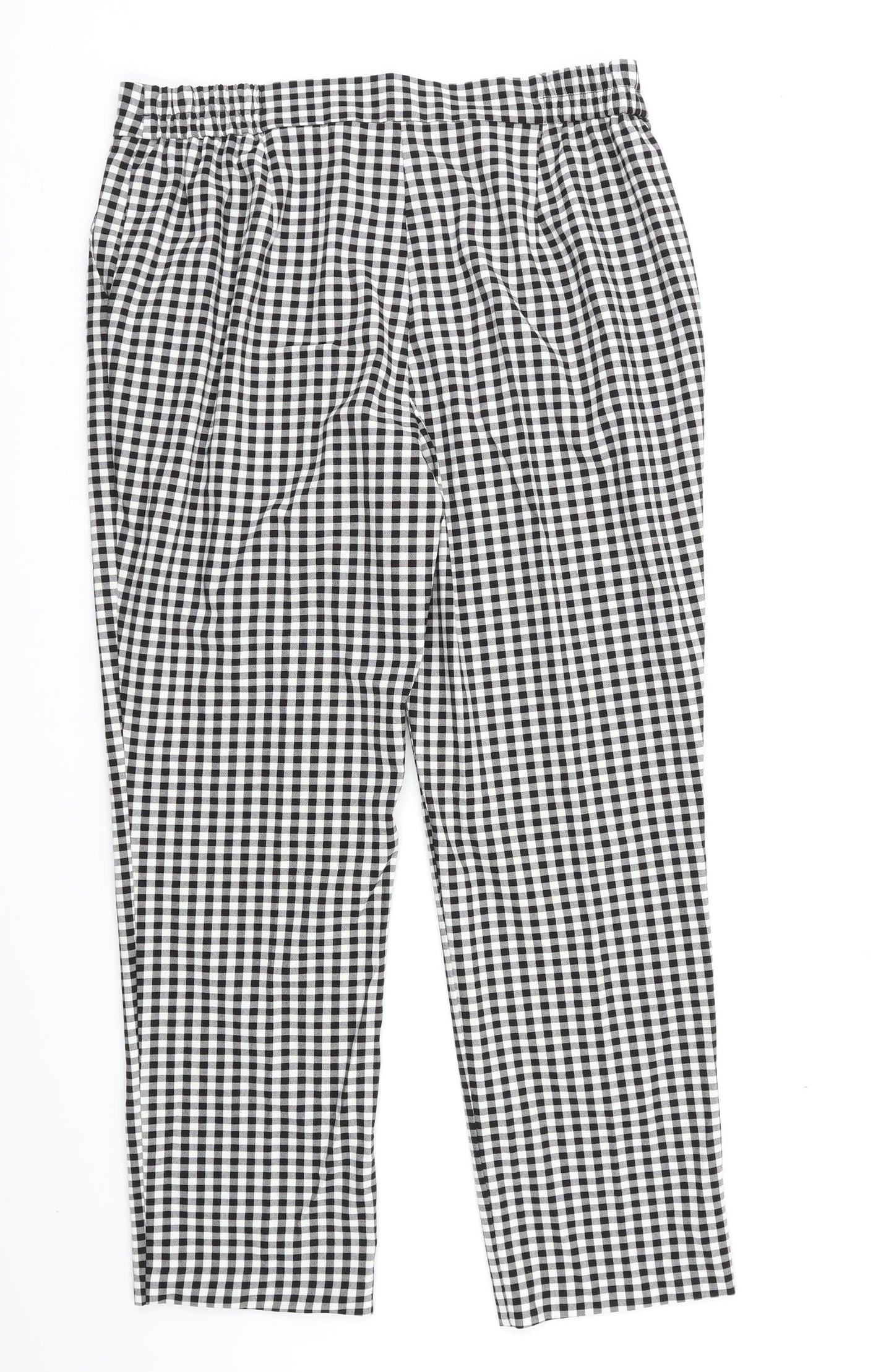 Simply Be Womens Beige Check  Trousers  Size 14 L27 in
