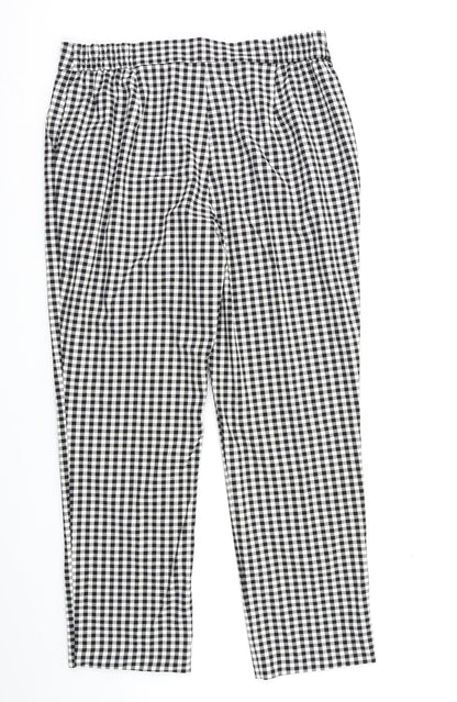 Simply Be Womens Beige Check  Trousers  Size 14 L27 in