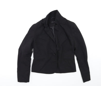 Topshop Womens Black   Overcoat Blazer Size 12
