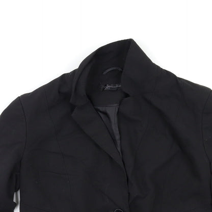 Topshop Womens Black   Overcoat Blazer Size 12