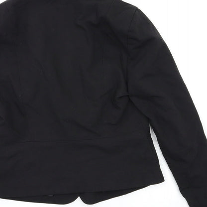 Topshop Womens Black   Overcoat Blazer Size 12